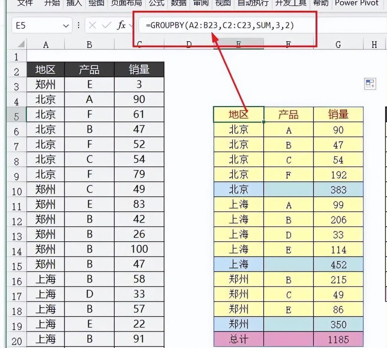 Excel中Groupby函数5大基础用法详解-趣帮office教程网