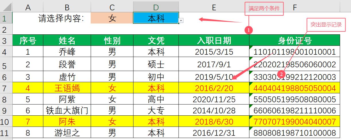 excel条件格式设置醒目高亮显示相关数据-趣帮office教程网