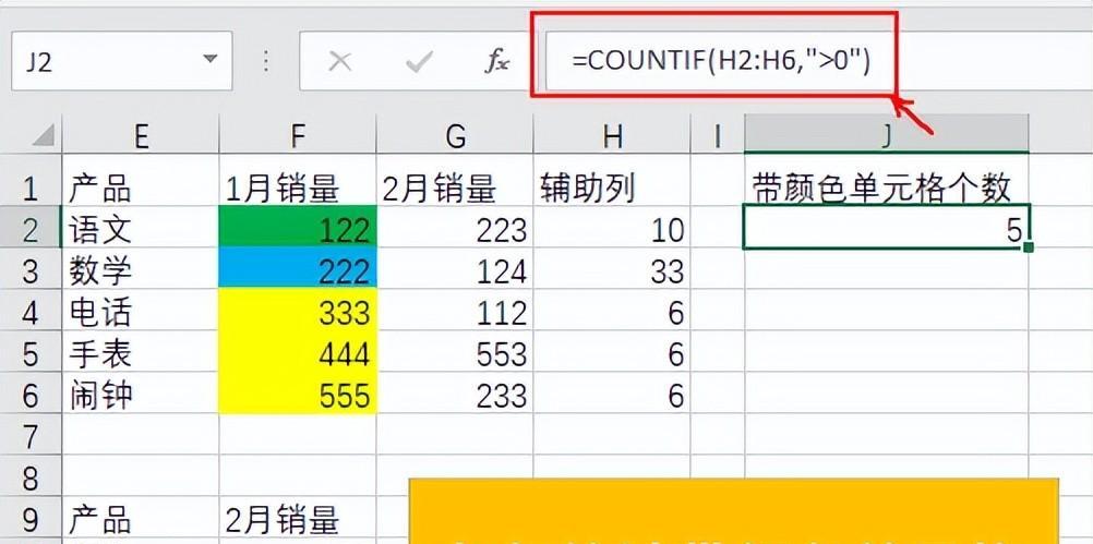 excel统计不同颜色单元格数量的方法-趣帮office教程网