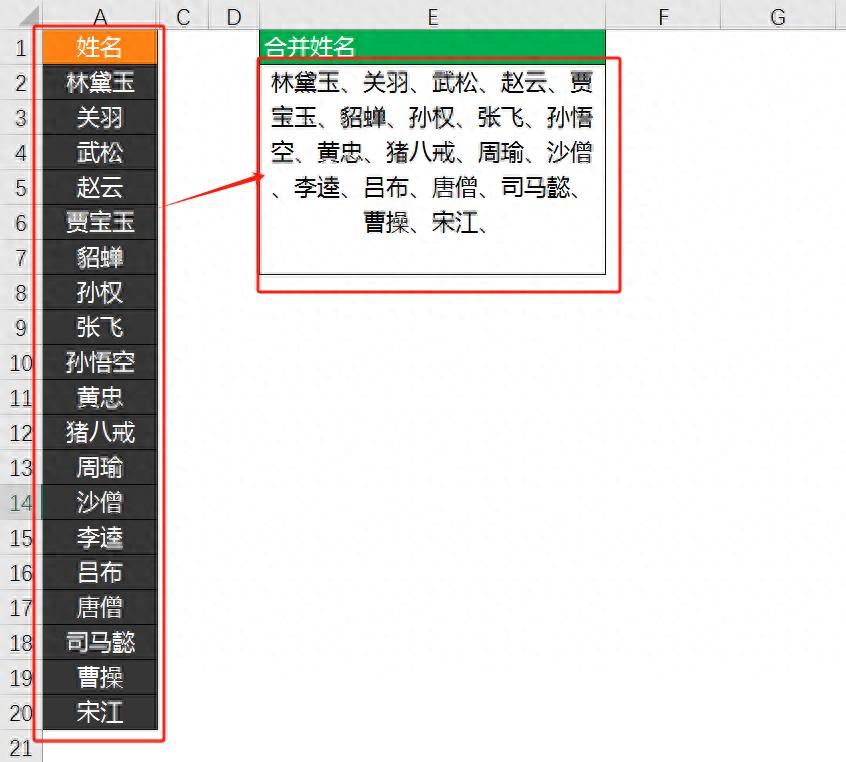 excel实用小技巧：把一列数据合并到一个单元格及拆分成多行多列-趣帮office教程网