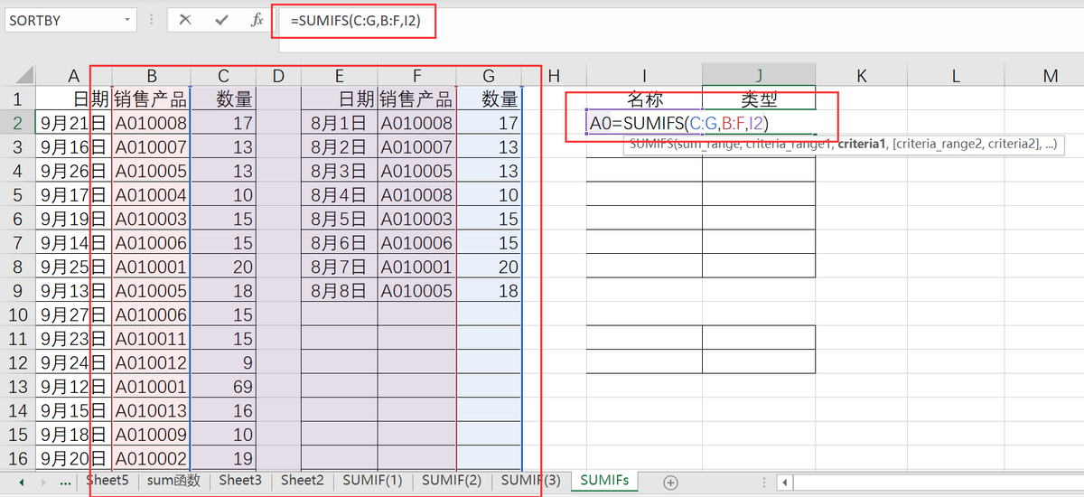 excel中sumifs函数用法解析：sumifs多条件多区域求和-趣帮office教程网