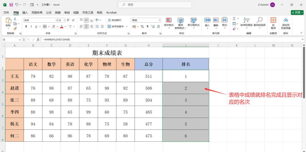 excel表格成绩排名次函数公式用法详解-趣帮office教程网