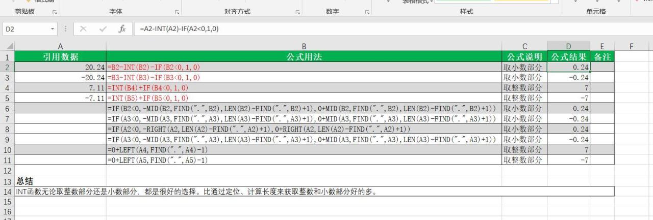 Excel中的INT函数介绍与应用场景解析-趣帮office教程网