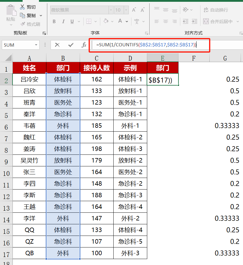 excel去除重复项的几种常用技巧，带你掌握countifs函数去除重复值计数-趣帮office教程网