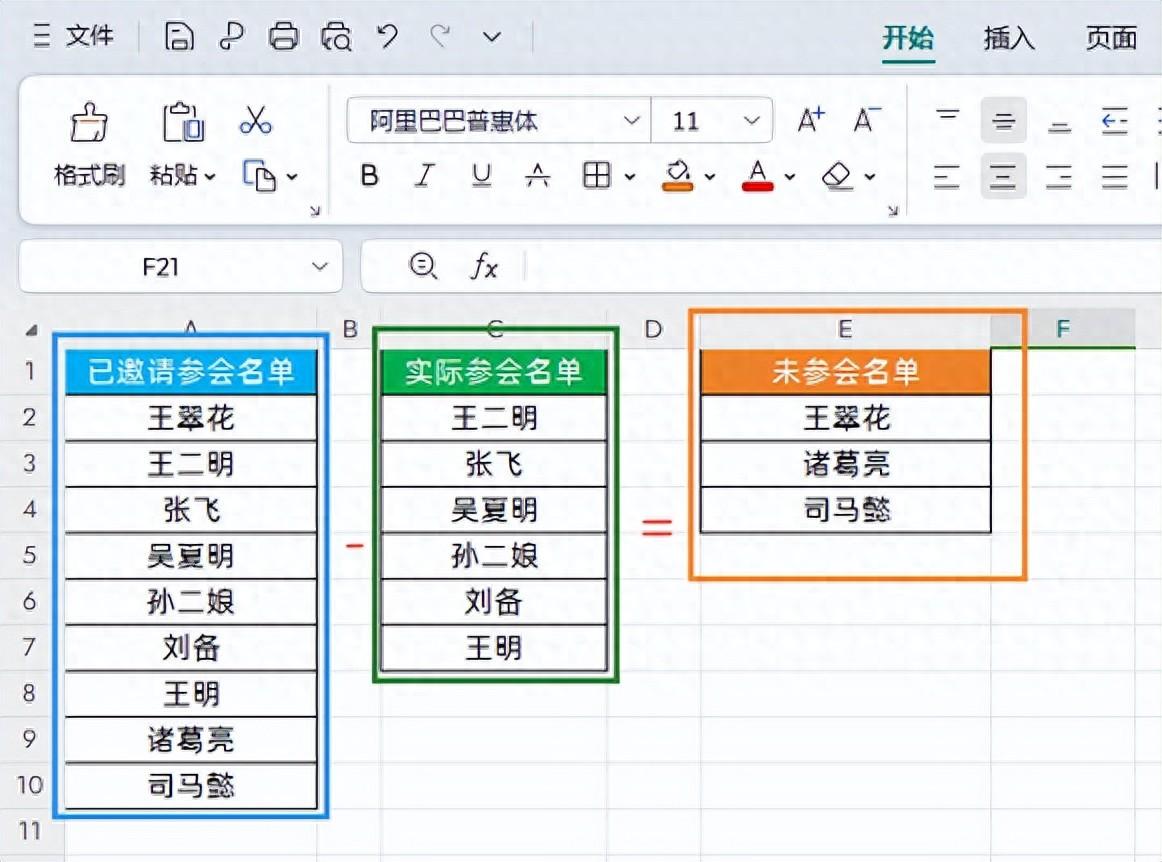 利用函数公式快速核对excel两列数据差异的方法技巧-趣帮office教程网