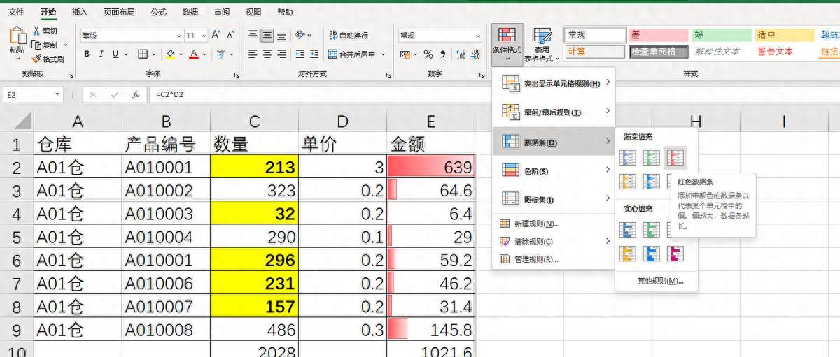 在Excel中通过数据条显示数字相关情况-趣帮office教程网