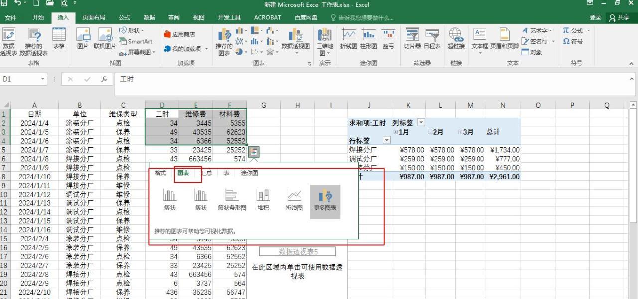 excel数据生成图表的两种常用且便捷的方法详解-趣帮office教程网