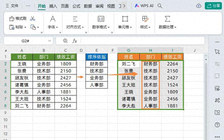 Excel中利用公式组合（SORTBY+MATCH）实现数据自定义排序-趣帮office教程网