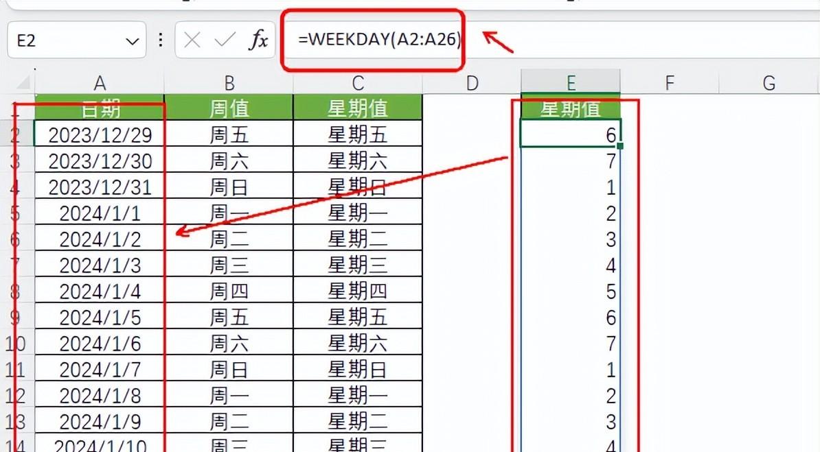 excel求周几的函数用法：使用星期函数设置星期值及返回日期对应星期-趣帮office教程网