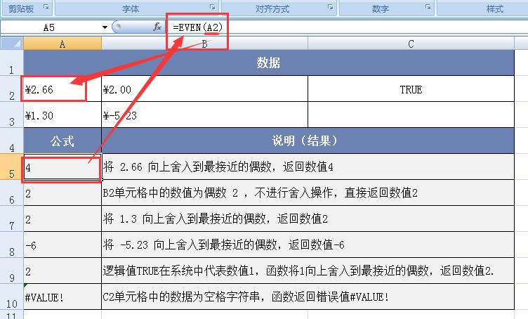 解读Excel之EVEN函数用法：偶数取整的实用工具-趣帮office教程网