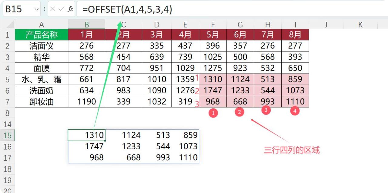 excel中动态求和，OFFSET函数的经典实例用法解析-趣帮office教程网