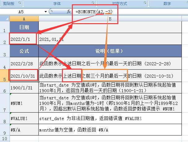 Excel中EOMONTH函数用法及实例解读：精准定位月末日期-趣帮office教程网