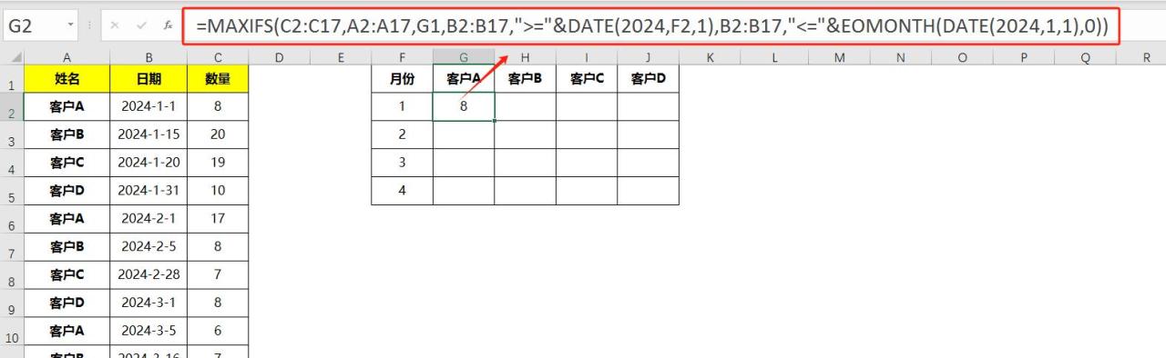 excel中Maxifs函数多条件查找，求出最大值-趣帮office教程网