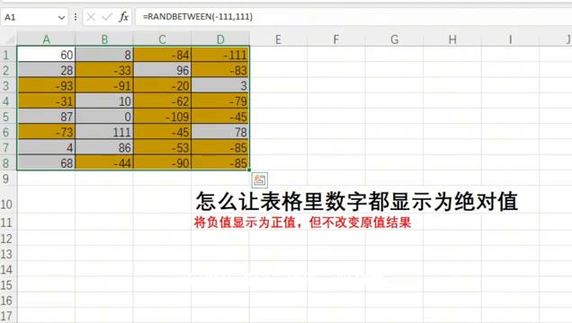 excel求绝对值技巧，excel中实现数字绝对值显示的方法-趣帮office教程网