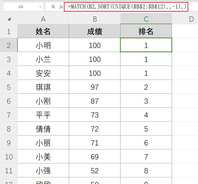 Excel中式排名必备：两大公式解锁排名新姿势-趣帮office教程网