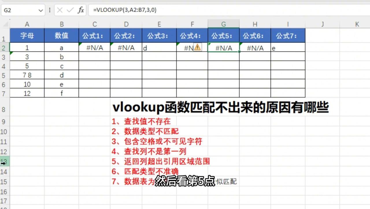 excel中VLOOKUP函数匹配不出来的常见原因和解决办法详解-趣帮office教程网