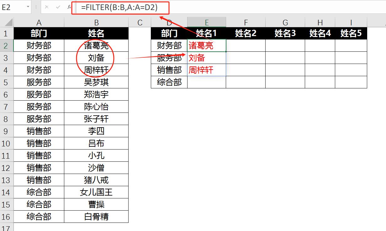 excel中FILTER函数实现数据纵横转换，太高效了！-趣帮office教程网