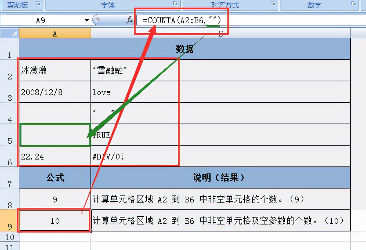 Excel的COUNTA函数用法及实例解读：非空单元格计数-趣帮office教程网