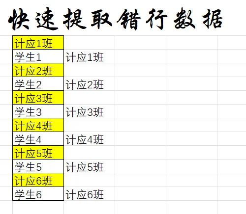 掌握Excel技巧，利用 Ctrl+G定位快速提取错行数据-趣帮office教程网