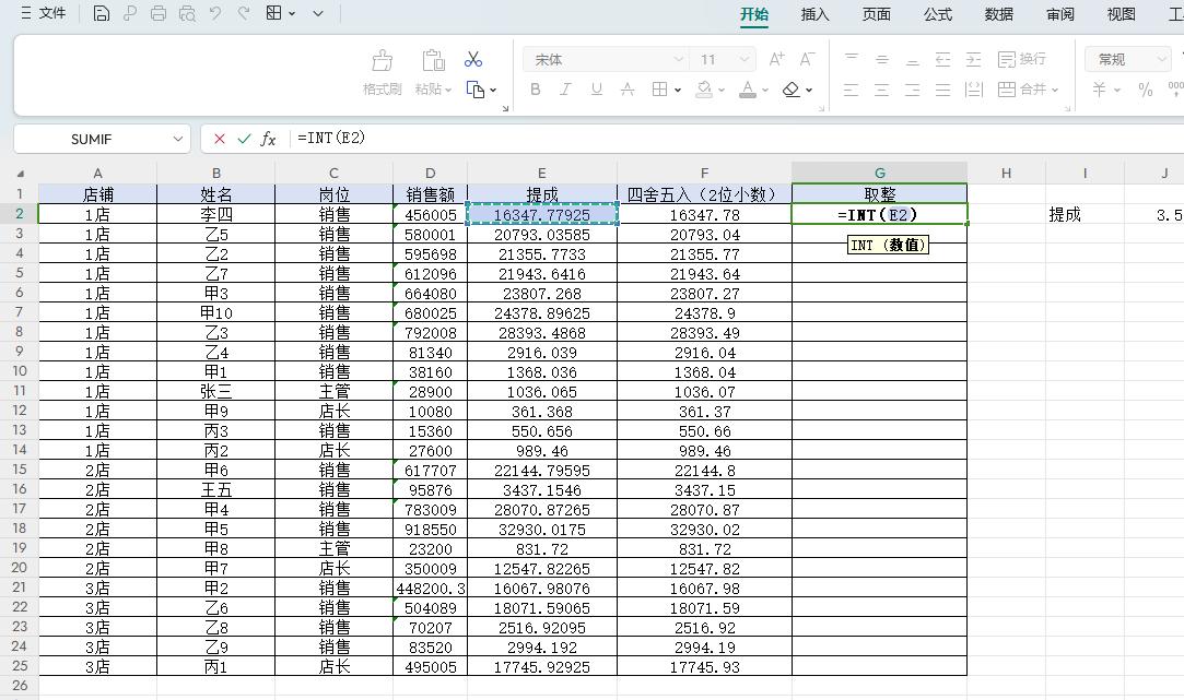 excel中巧用INT函数，轻松将数值金额取整-趣帮office教程网