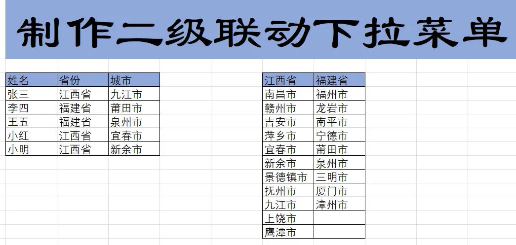 一文学会！Excel制作省市联动下拉菜单，文员必备技能-趣帮office教程网