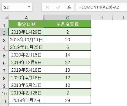 Excel技巧：快速算出指定日期到月底的剩余天数-趣帮office教程网