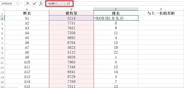 Excel排名进阶：两招算出与上一名差距，超实用-趣帮office教程网